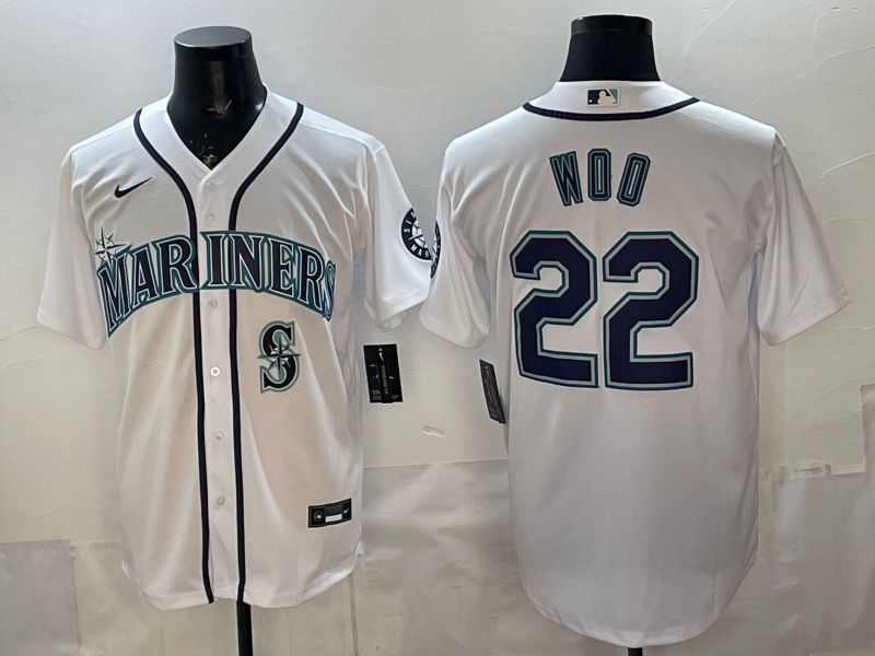 Men Seattle Mariners #22 Woo White Game 2026 Nike MLB Jersey style 008